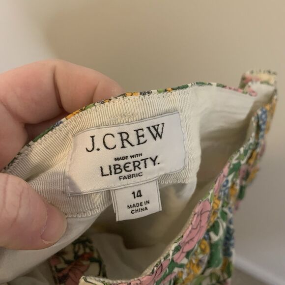 COPY - J Crew Liberty Fabric Midi Skirt Button Up Floral Walk Print Size 14 - Picture 11 of 16